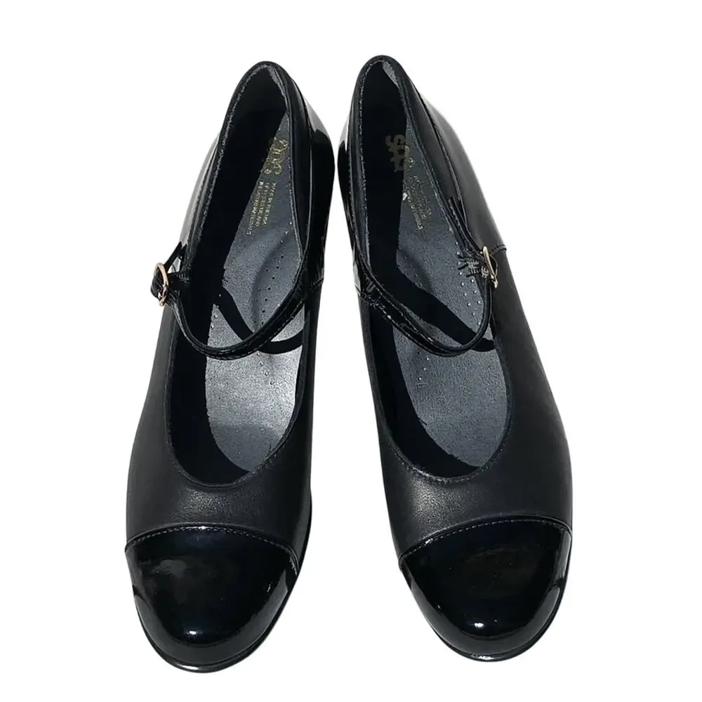 NEW SAS Isabel Pump Heels Patent Cap Toe Leather Mary Jane Women's 10.5